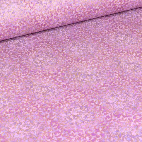 Tissu Robert Kaufman Persis Peacock fleurs sur fond Rose