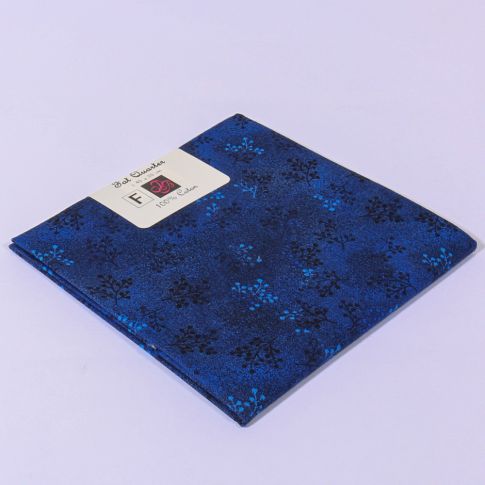 Coupon tissu Coton n°89 Bleu marine - 45 x 55 cm