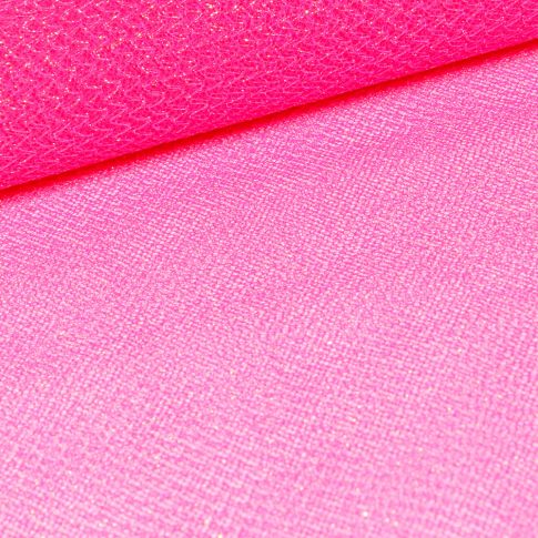 Tissu Tulle souple métallisé Rose fluo