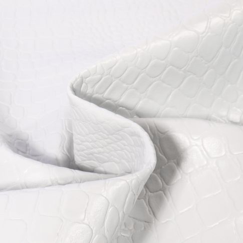 Coupon Simili cuir Croco brillant Perle - 50 x 70 cm