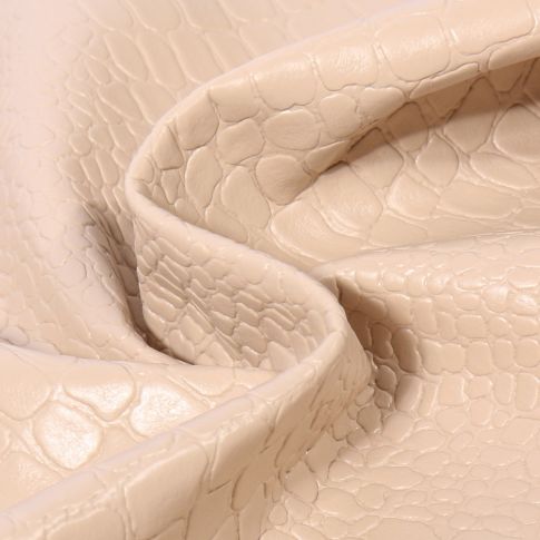 Coupon Simili cuir Croco brillant Camel - 50 x 70 cm