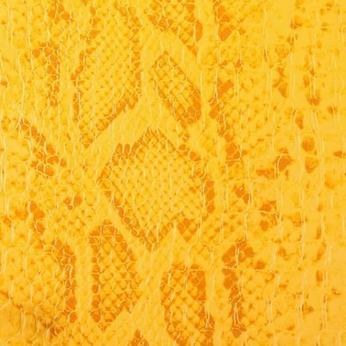 Coupon Simili cuir Croco snake mat Jaune - 50 x 70 cm
