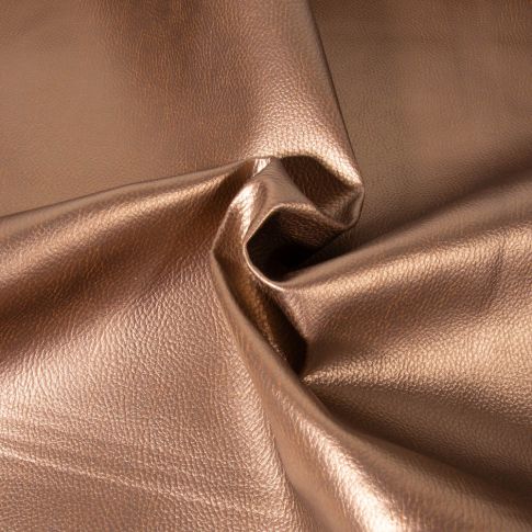 Tissu Simili cuir d'habillement uni Bronze