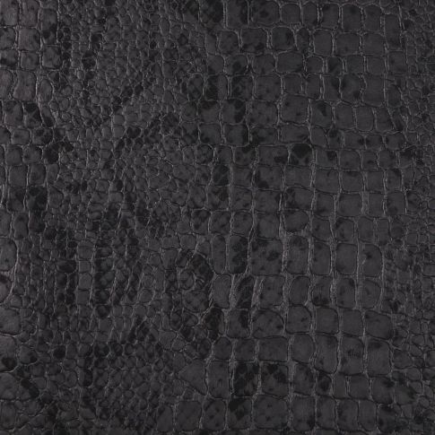 Coupon Simili cuir Croco S mat Noir - 50 x 70 cm