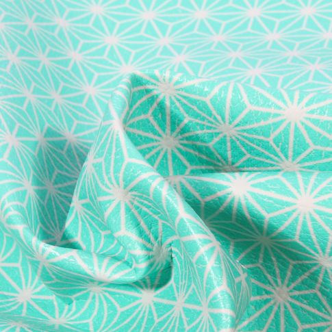 Coupon Simili cuir Casual Vert menthe - 50 x 70 cm
