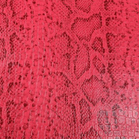 Coupon Simili cuir Croco snake mat Fuschia - 50 x 70 cm