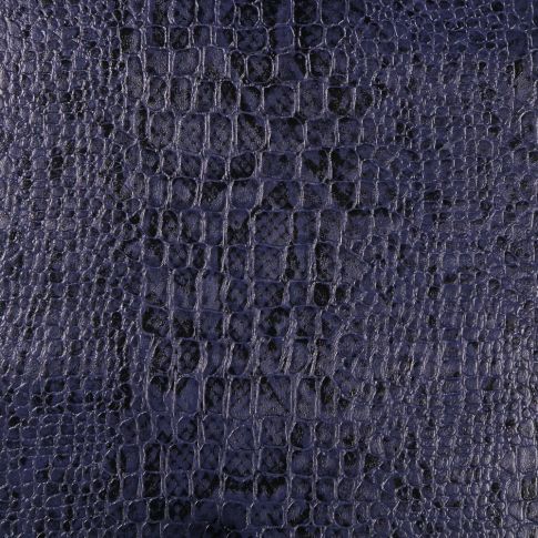 Coupon Simili cuir Croco snake mat Marine - 50 x 70 cm