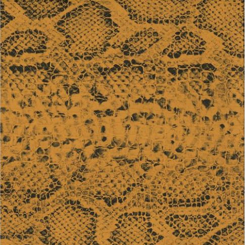 Coupon Simili cuir Croco S mat Moutarde - 50 x 70 cm