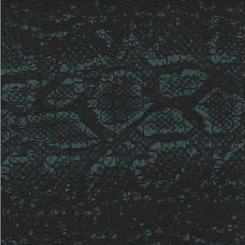 Coupon Simili cuir Croco S mat Noir argent - 50 x 70 cm