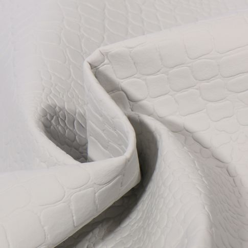 Coupon Simili cuir Croco mat Perle - 50 x 70 cm