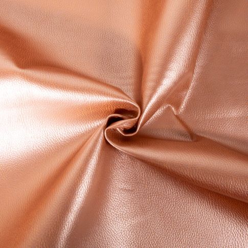 Tissu Simili cuir d'habillement uni Rose gold