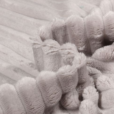 Tissu Minky Ultra doux côtelé Gris souris