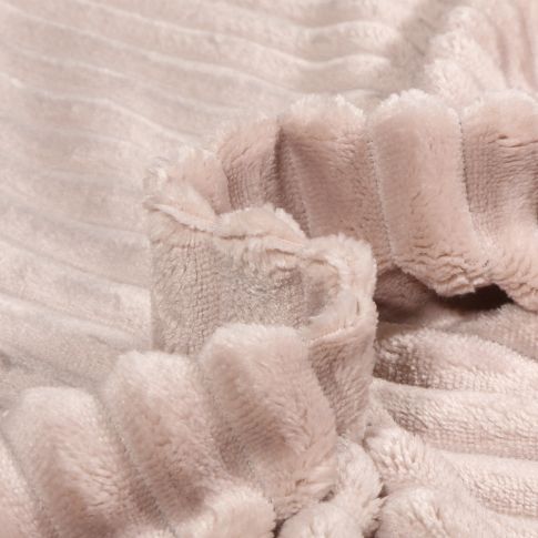 Tissu Minky Ultra doux côtelé Taupe