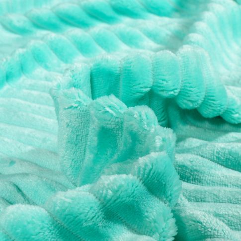 Tissu Minky Ultra doux côtelé Vert menthe