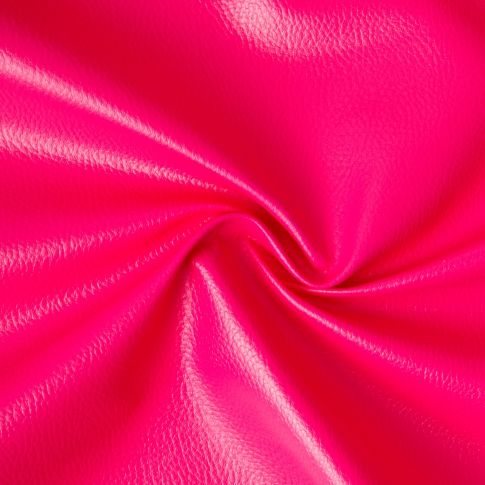 Simili cuir d'ameublement uni sur fond Rose fluo