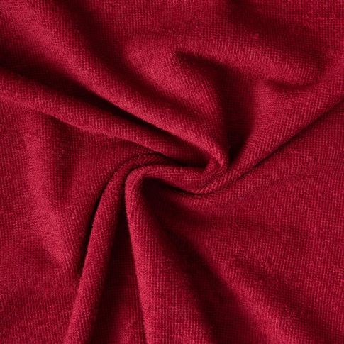 Tissu Micro Eponge Bambou Moélia uni sur fond Bordeaux