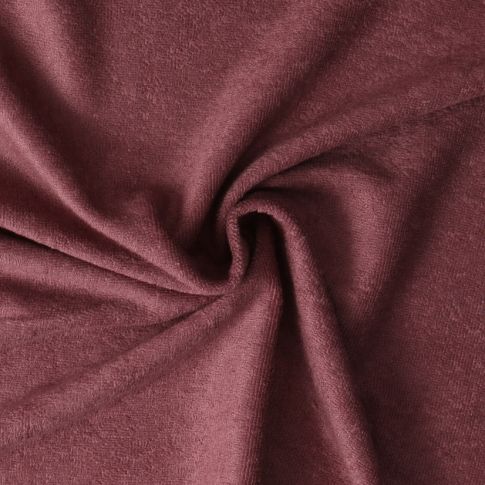 Tissu Micro Eponge Bambou Moélia uni  Prune