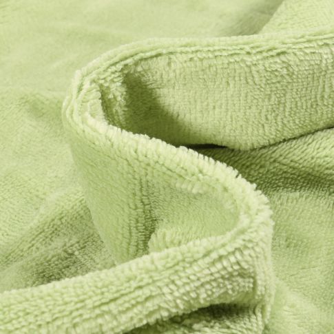 Tissu Éponge réversible Bambou envers polyester tout doux Vert pâle