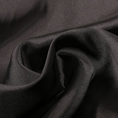 Tissu Doublure Satin Charmeuse Noir