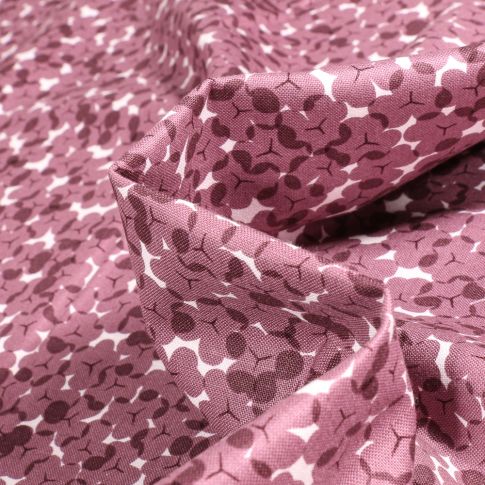 Tissu Coton imprimé QT Fabrics Confettis violets sur fond Blanc