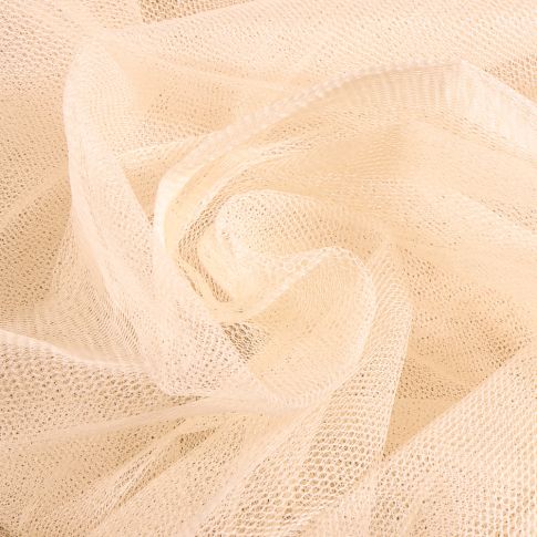 Tissu Tulle rigide uni Ecru
