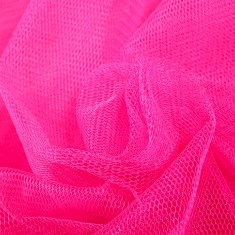 Tissu Tulle rigide uni Rose fuchsia