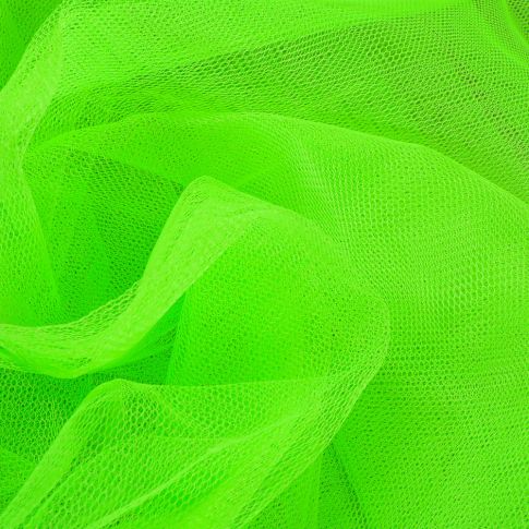 Tissu Tulle rigide uni Vert fluo