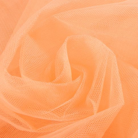 Tissu Tulle rigide uni Saumon