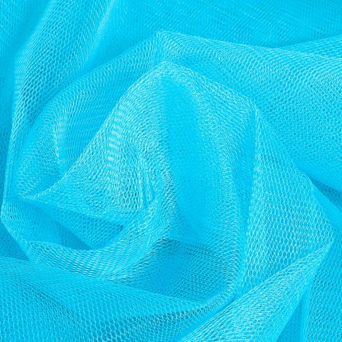 Tissu Tulle rigide uni Bleu turquoise
