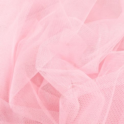 Tissu Tulle rigide uni Rose bébé
