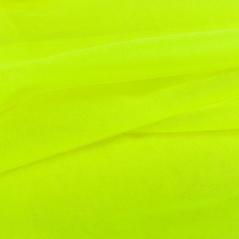 Tissu Tulle souple grande largeur uni Jaune fluo