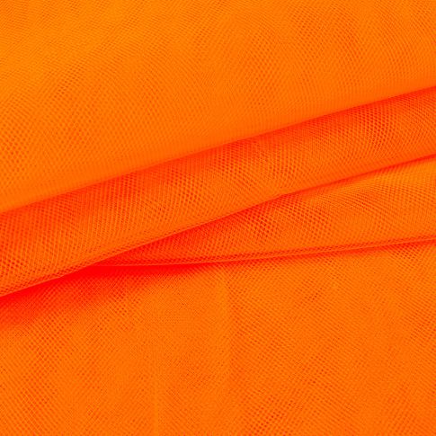 Tissu Tulle souple grande largeur uni Orange fluo