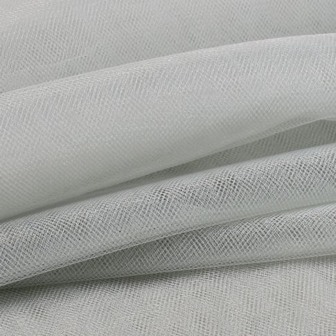 Tissu Tulle souple grande largeur uni Gris