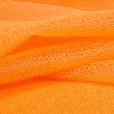 Tissu Tulle souple grande largeur uni Orange