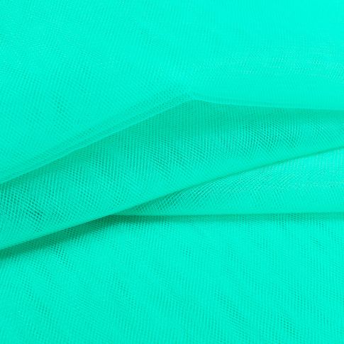Tissu Tulle souple grande largeur uni Bleu lagon