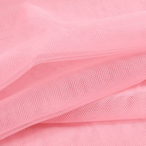 Tissu Tulle souple grande largeur uni Rose pâle