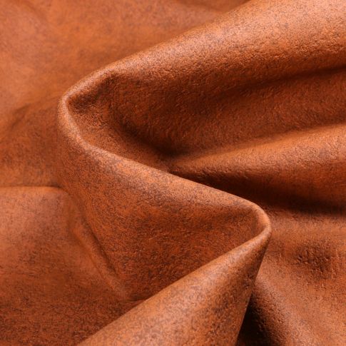 Tissu aspect Daim envers tout doux  Brique