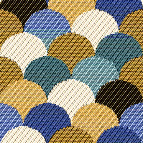 Tissu Jacquard d'ameublement Ariel Bleu