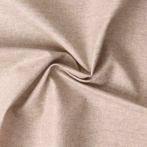 Tissu Toile de Coton enduite Mistraline aspect Lin uni Beige