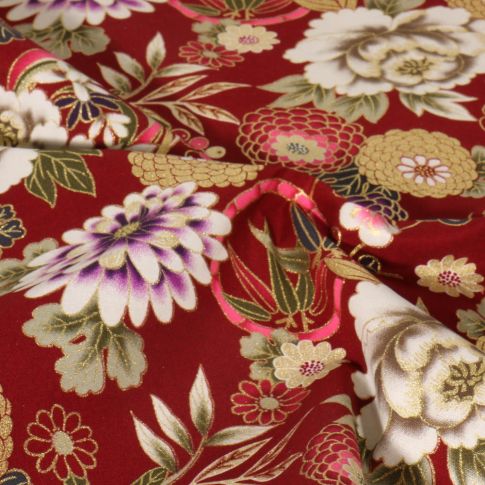 Tissu Toile de coton  Rouge