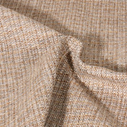 Tissu Jacquard d'ameublement uni Marron clair