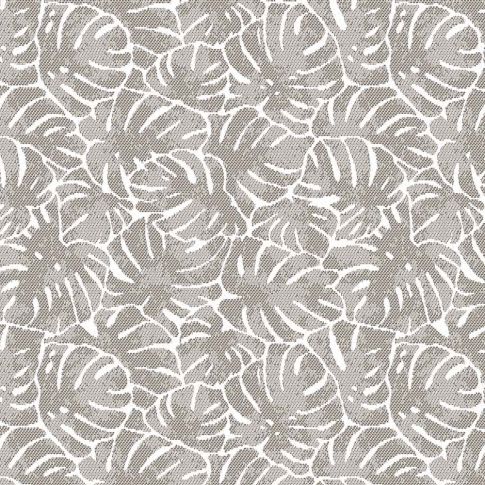 Tissu Jacquard Feuilles Monstera sur fond Naturel