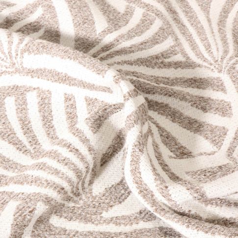 Tissu Jacquard d'ameublement Danube Lin sur fond Naturel