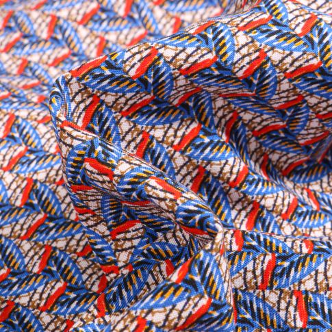 Tissu Viscose Arty Eko sur fond Bleu