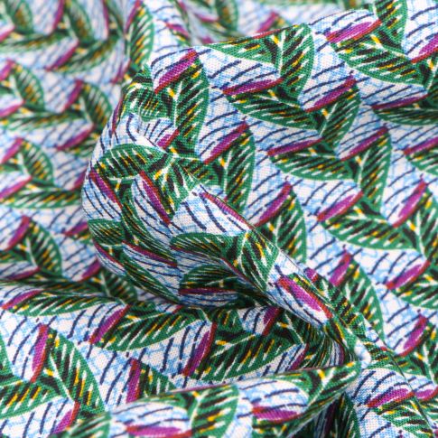 Tissu Viscose Arty Eko sur fond Vert
