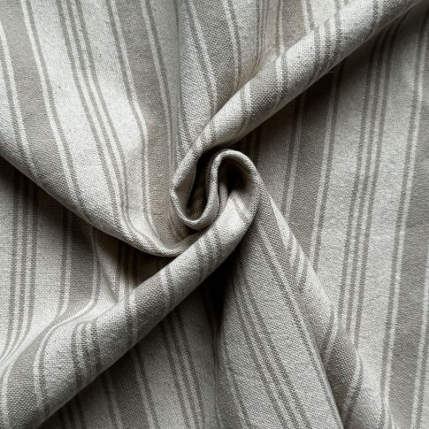 Tissu Coton d'ameublement Eugene Rayures Naturel
