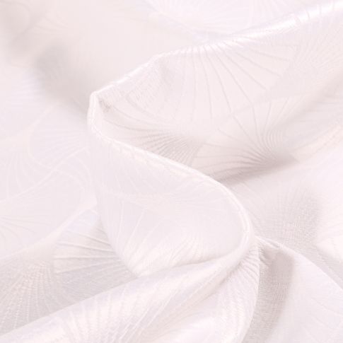 Tissu Jacquard satiné Freda sur fond Blanc