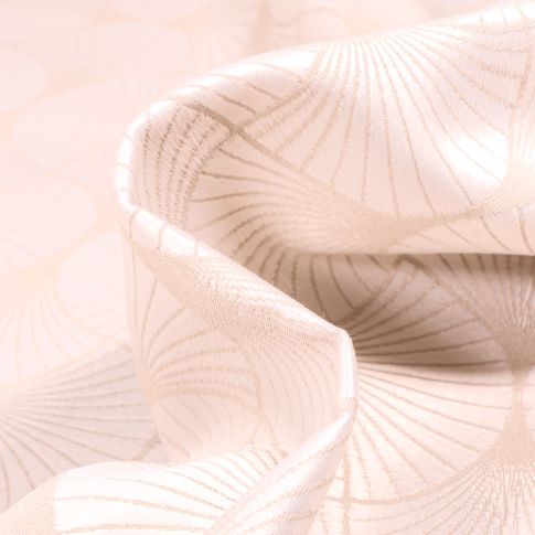Tissu Jacquard satiné Freda sur fond Beige