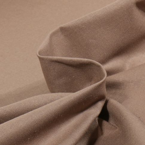 Tissu Coton uni Marron noix