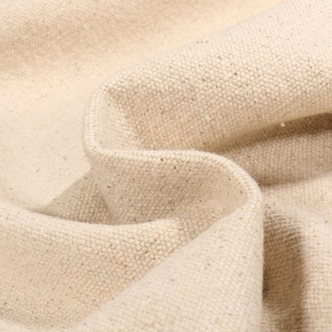 Tissu Toile de Coton lourde uni Ecru